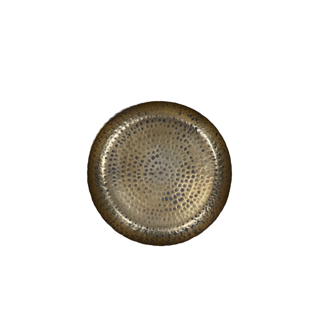 ankara hammered brass bowl top down view